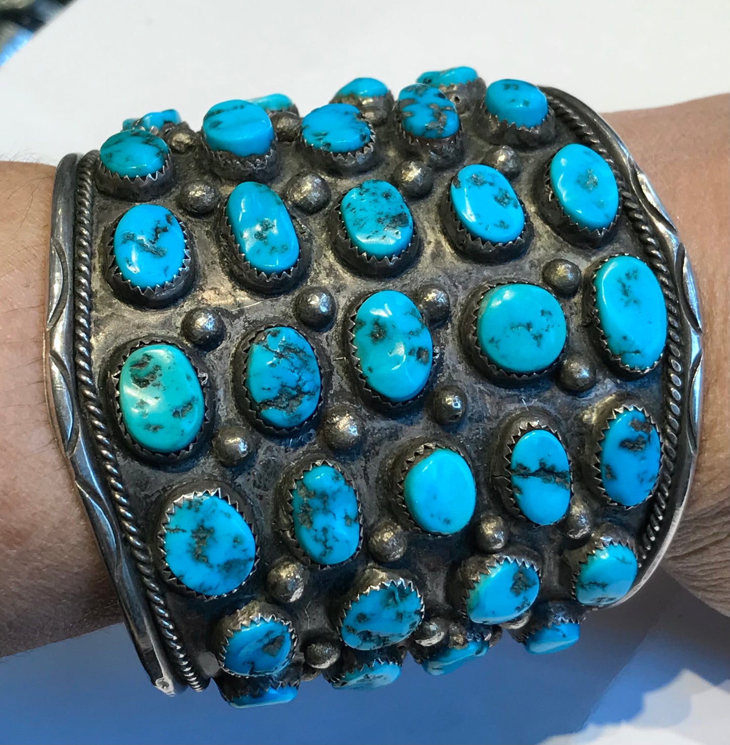 Amazing 5 row wide bracelet Navajo