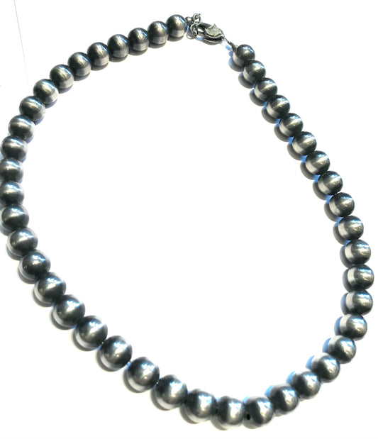 Sterling silver large chain Navajo necklace