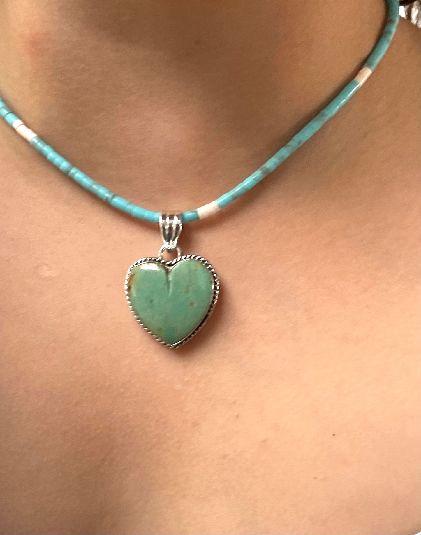 Medium. Navajo heart pendent