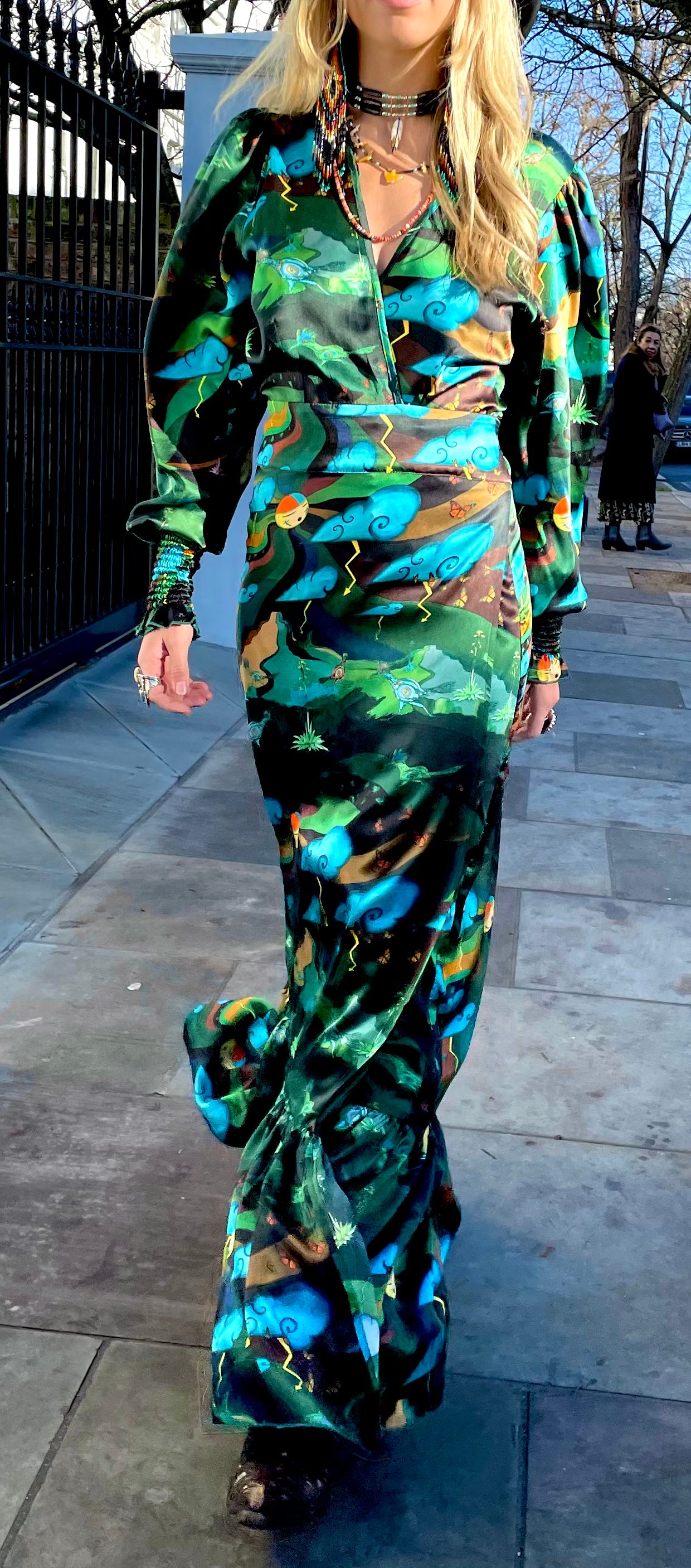 Silk satin Jessie Western brand wrap dress