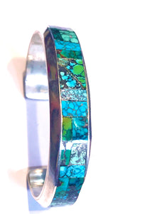 Inlaid Zuni turquoise bracelet