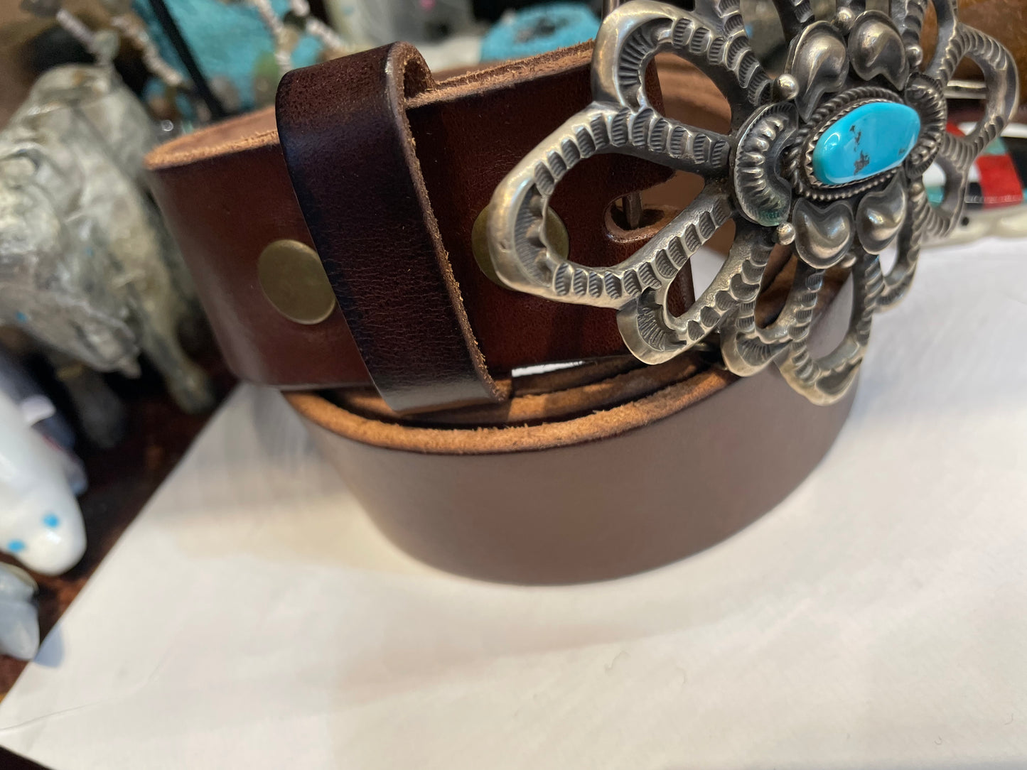 Sand cast belt buckle