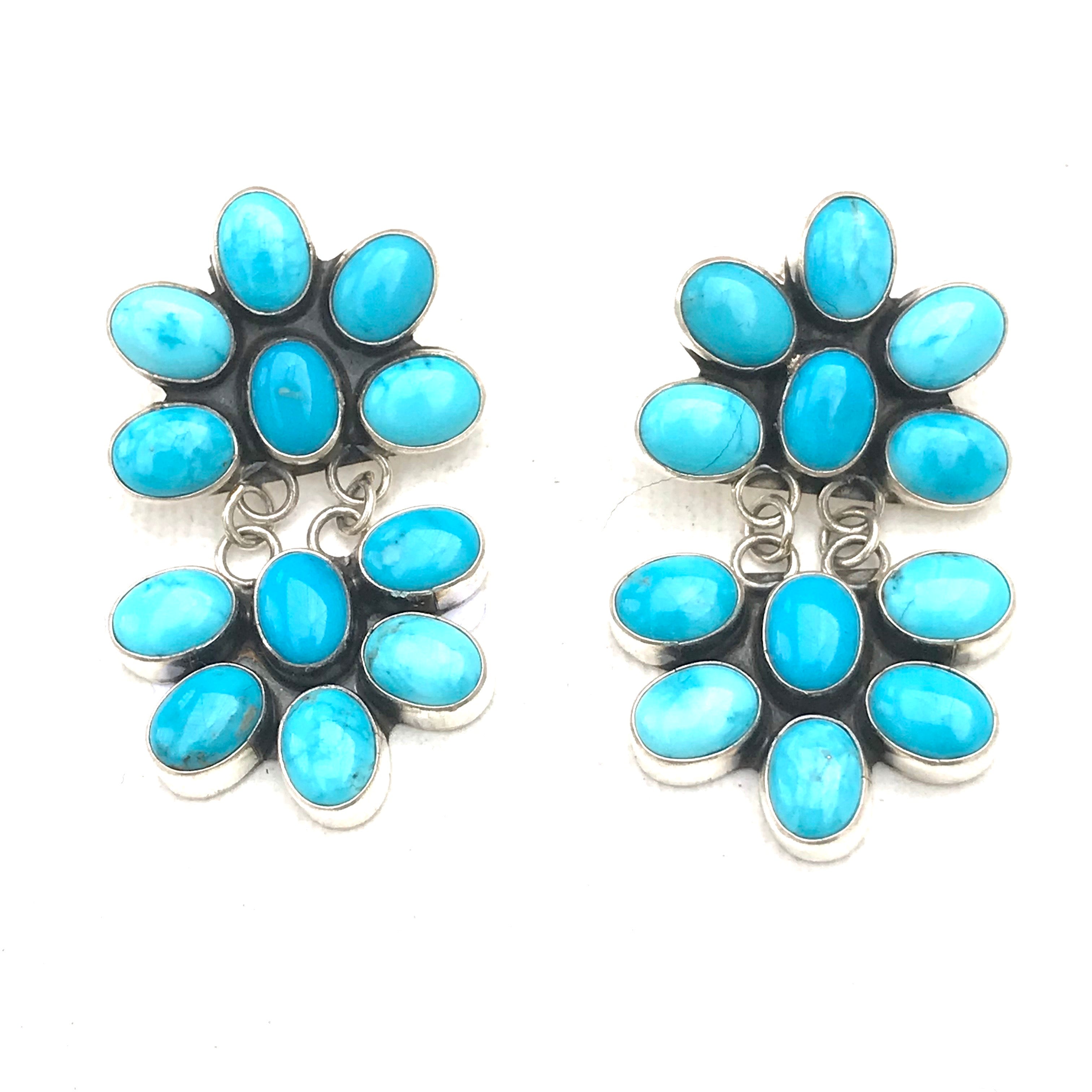 Stunning Sleeeping beauty Turquoise earrings