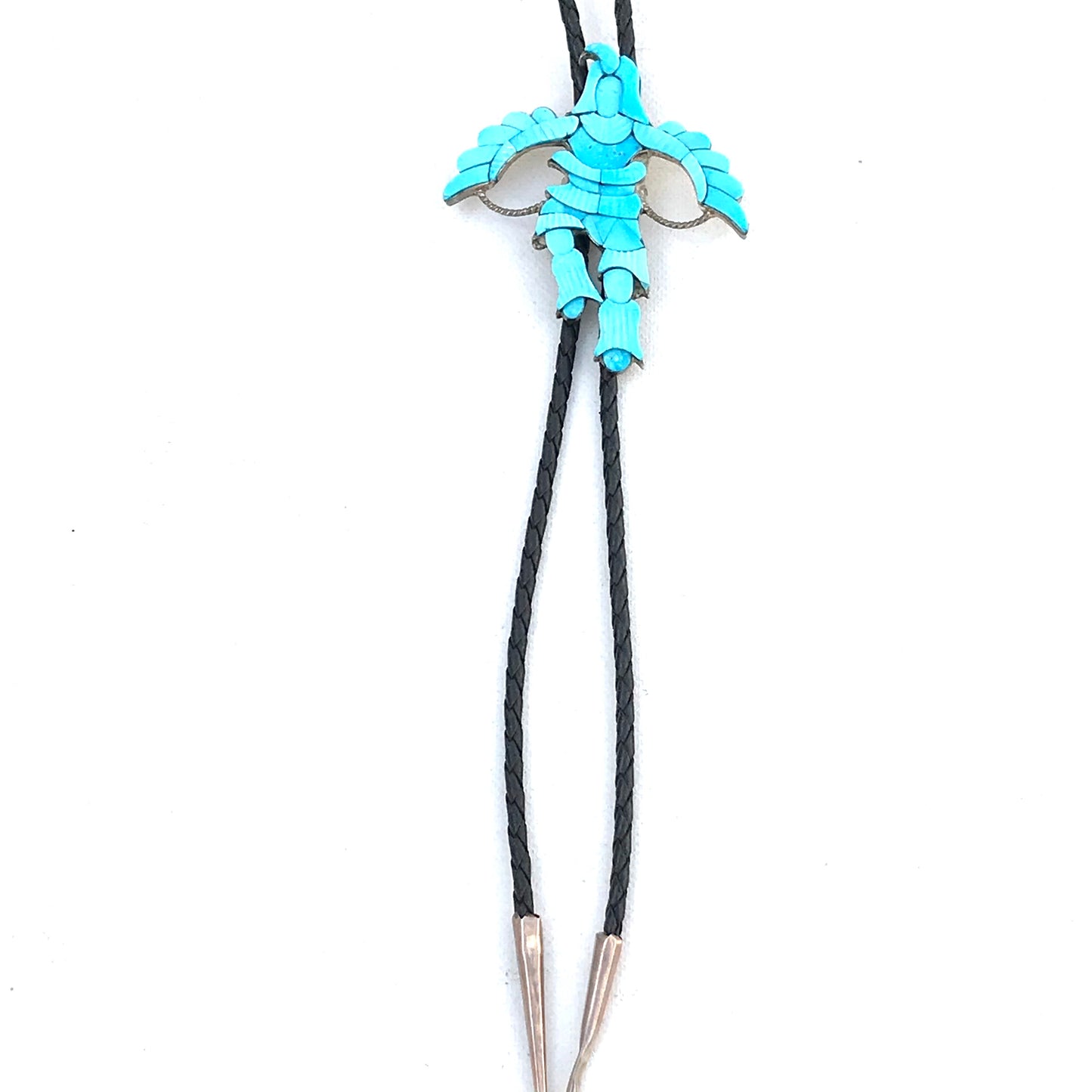 Zuni inlaid Turquoise eagle dancer bolo tie