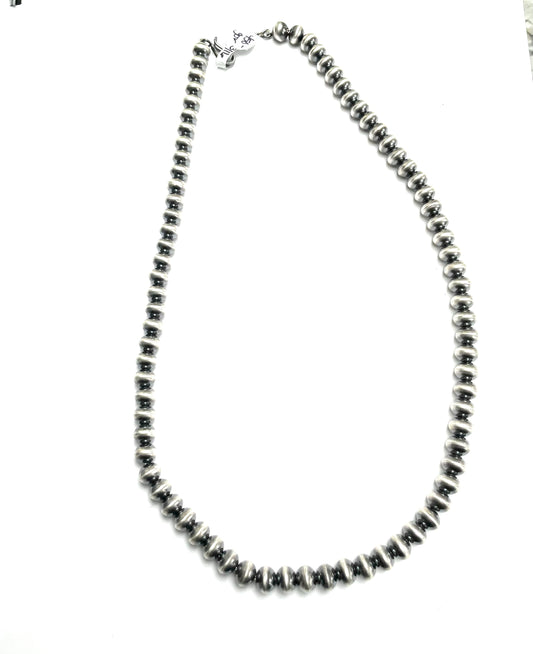 Sterling silver Navajo heavy gauge silver necklace