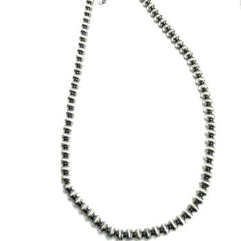 Sterling silver Navajo heavy gauge silver necklace
