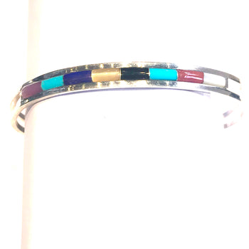 Zuni inlaid stone bracelet