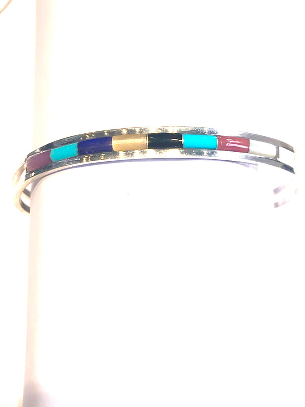Zuni inlaid stone bracelet