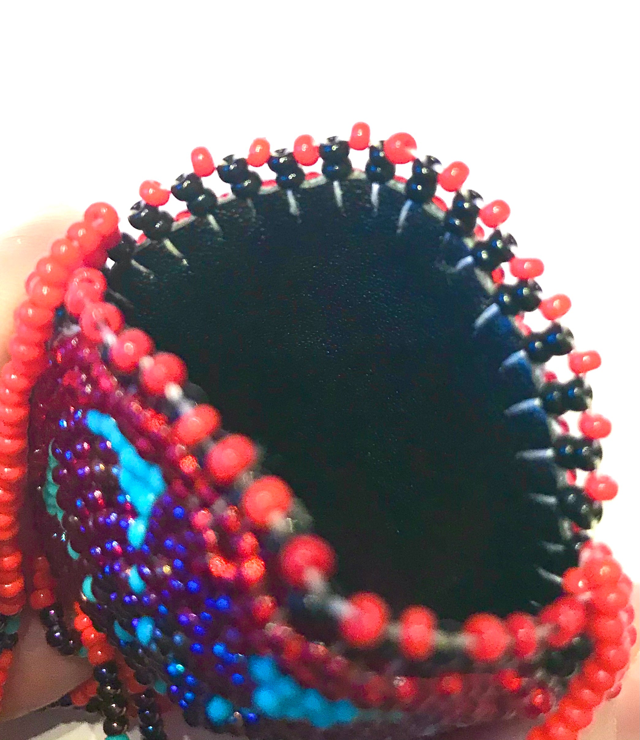 Red pouch hand beaded