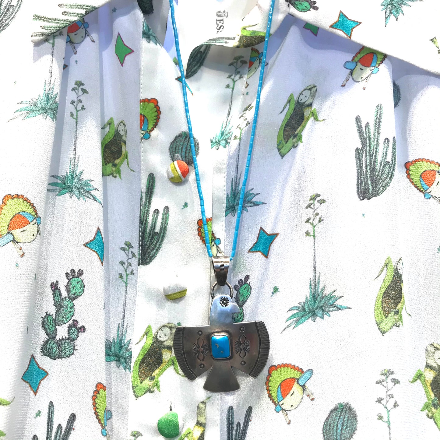 Navajo large eagle pendent