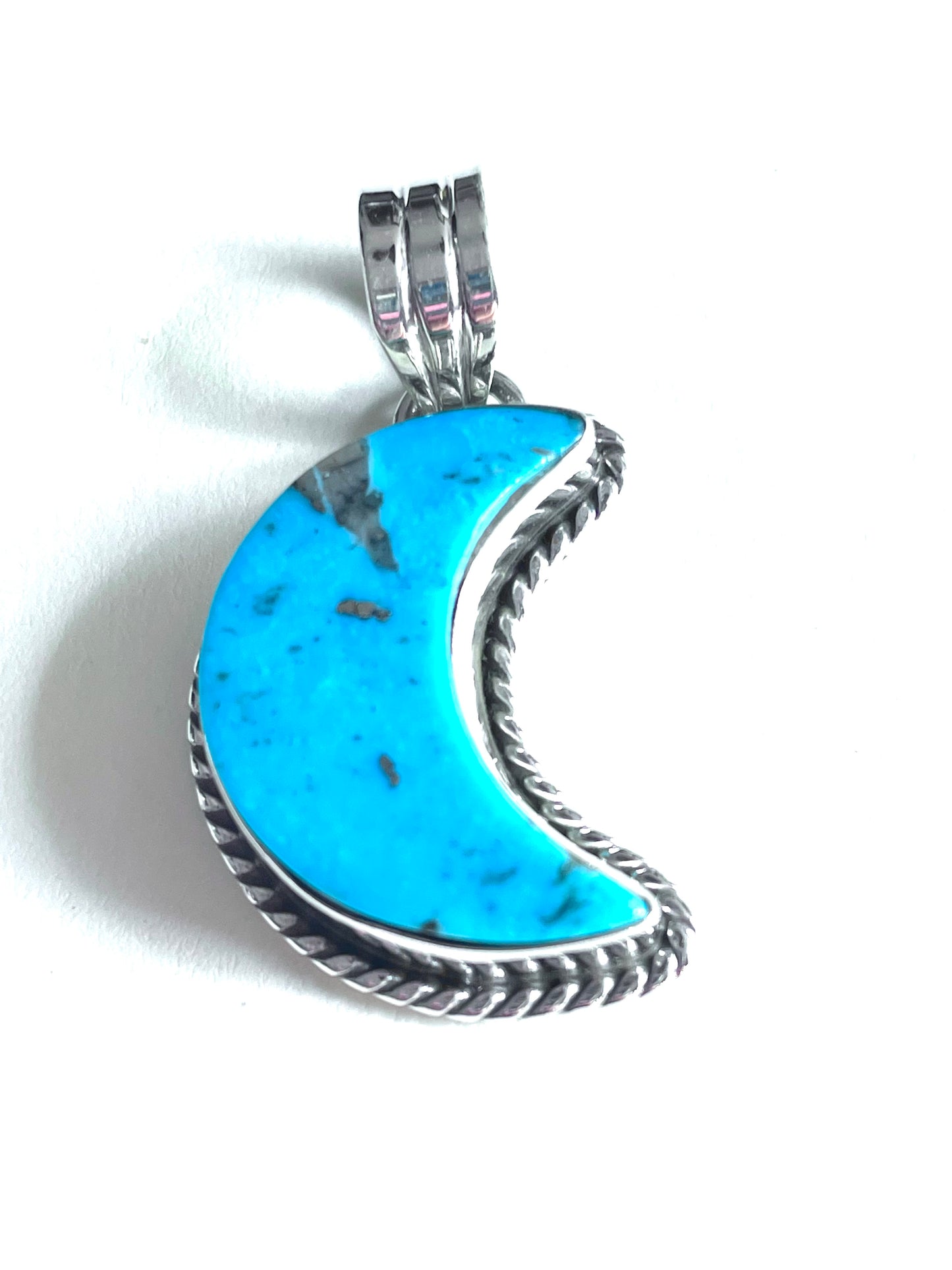 Turquoise large Moon pendent - charm