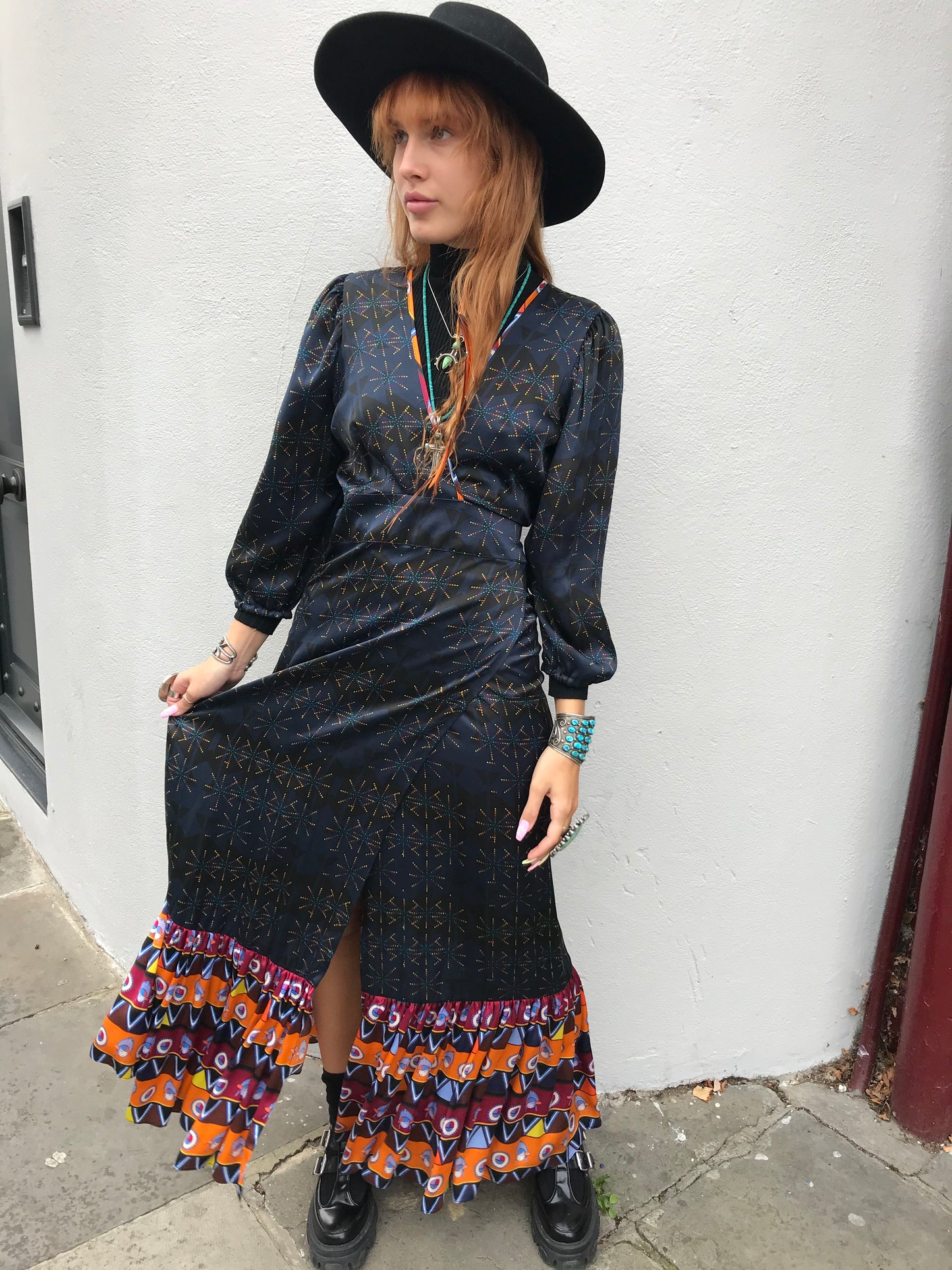 Silk satin Jessie Western dress