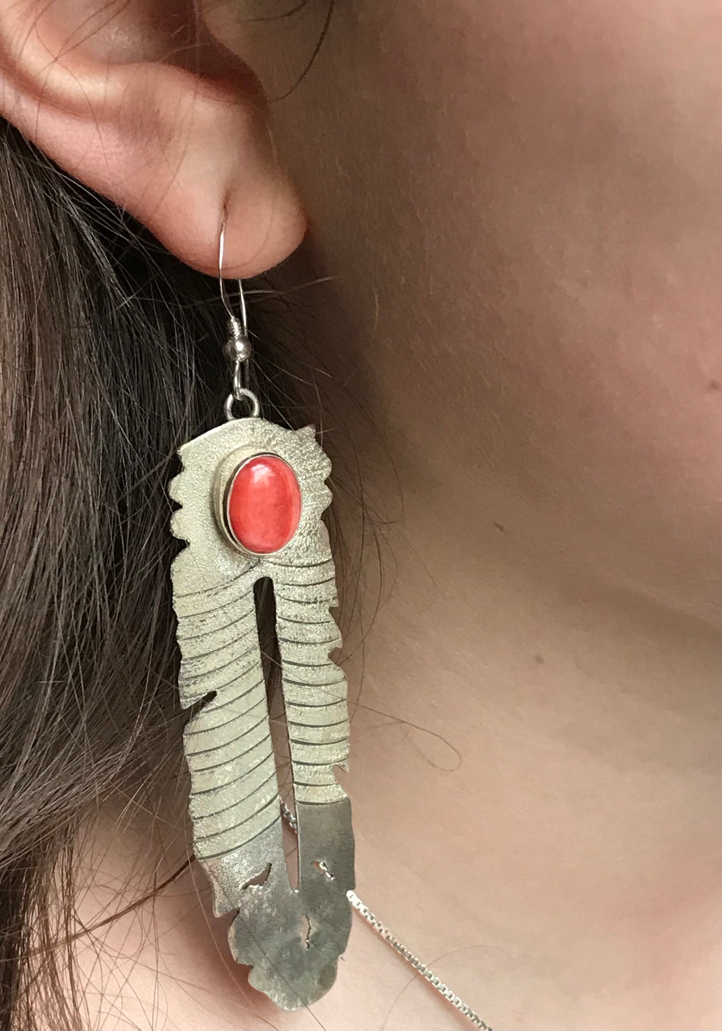 Sterling silver spiny earrings