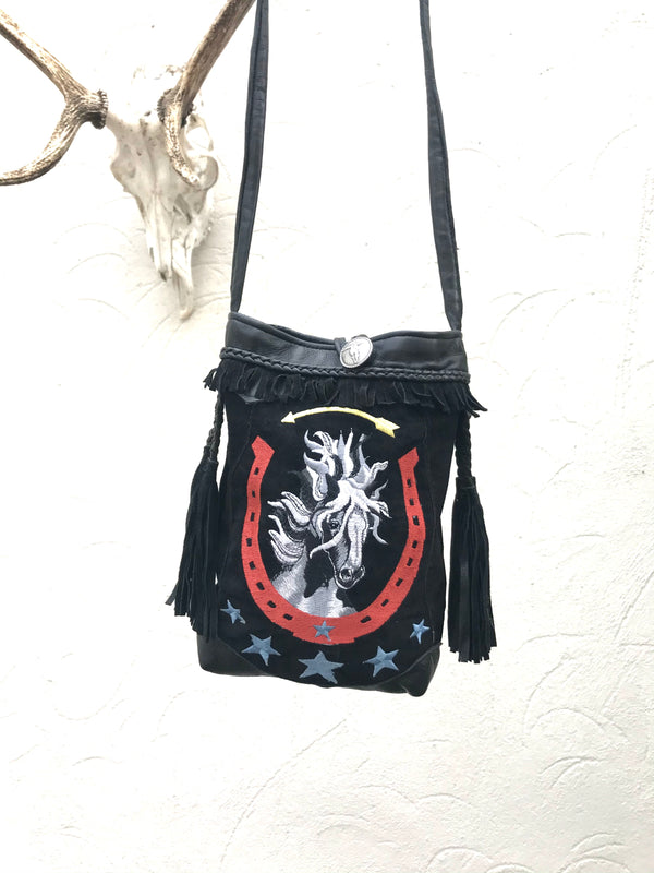 Hand embroidered horse bag made in Arizona