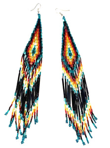 Long beaded earrings