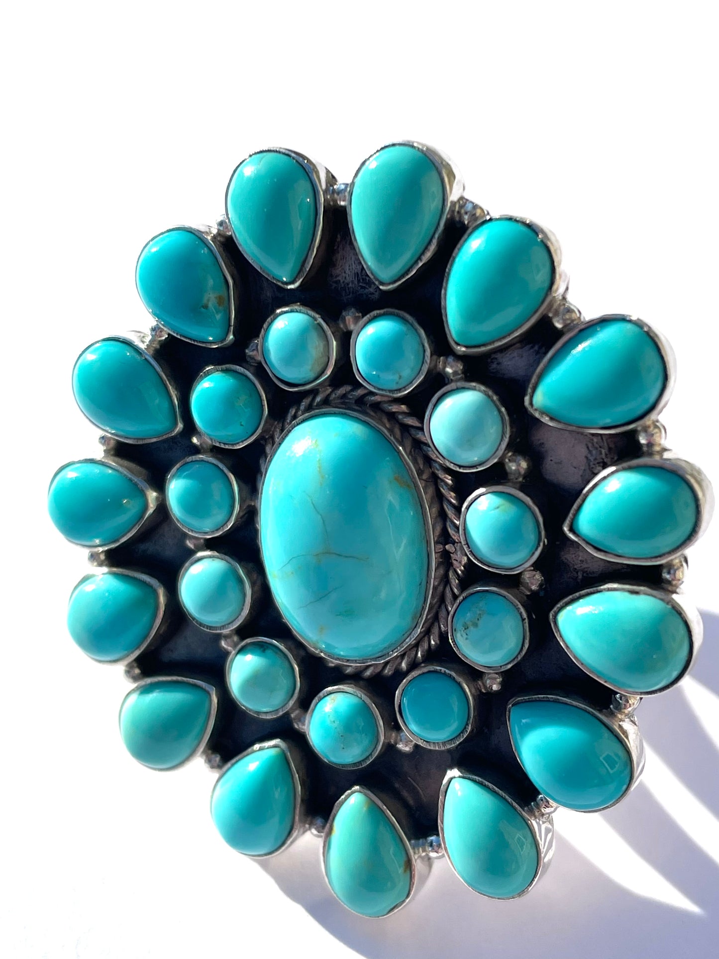 Stunning turquoise silver ring