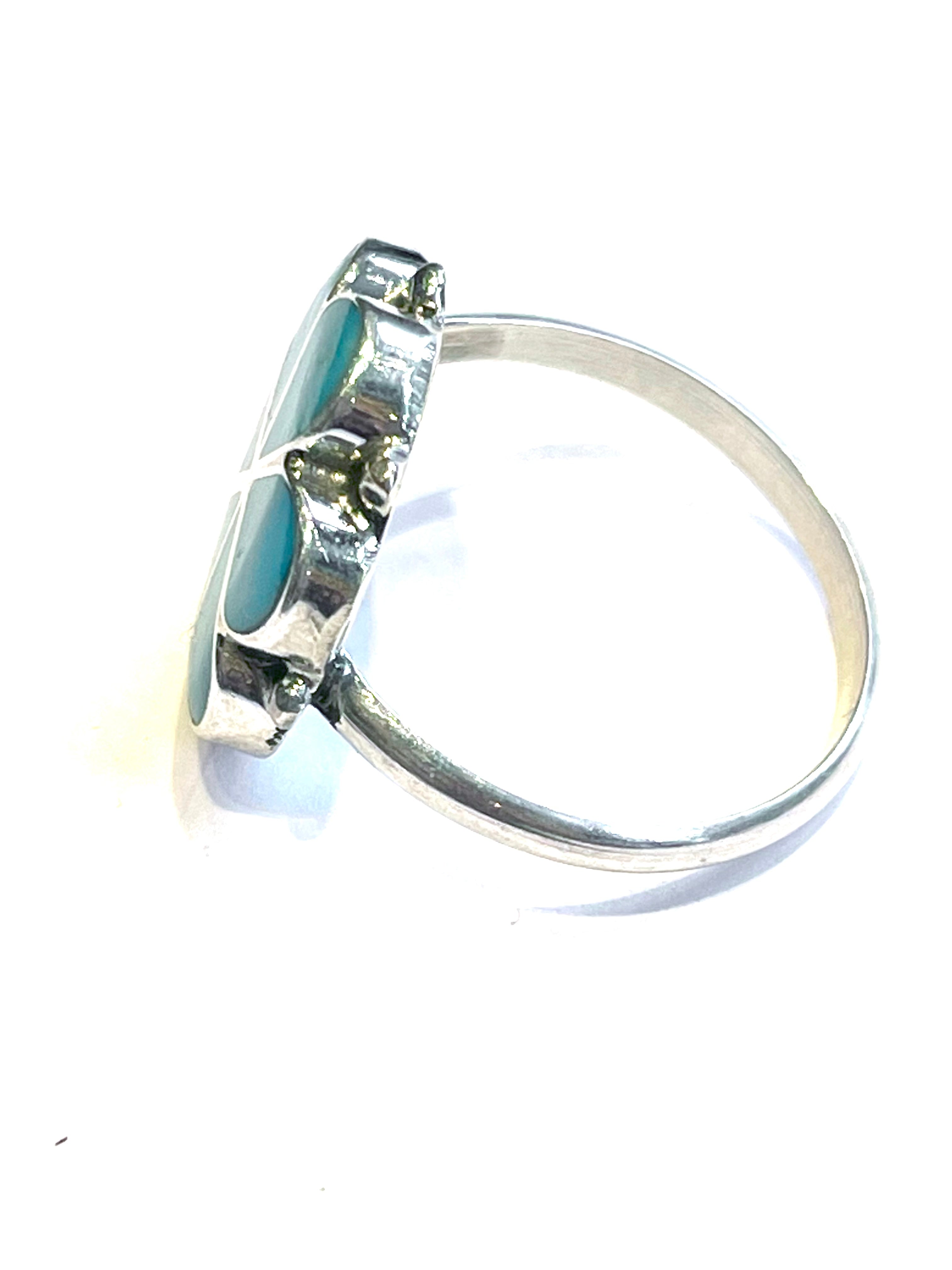 Ring Turquoise zuni flower ring