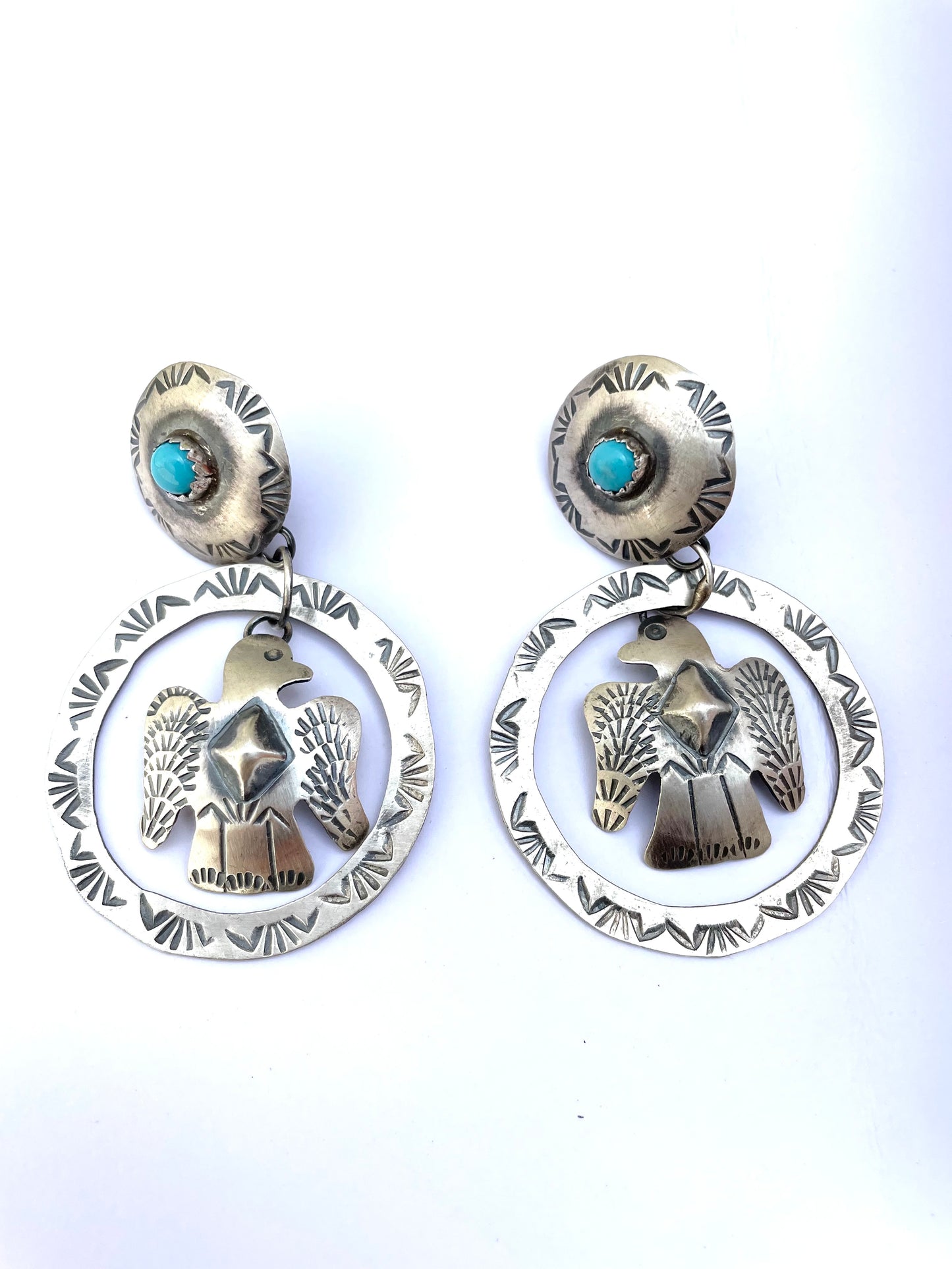 Eagle earrings sterling silver