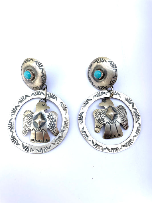 Eagle earrings sterling silver