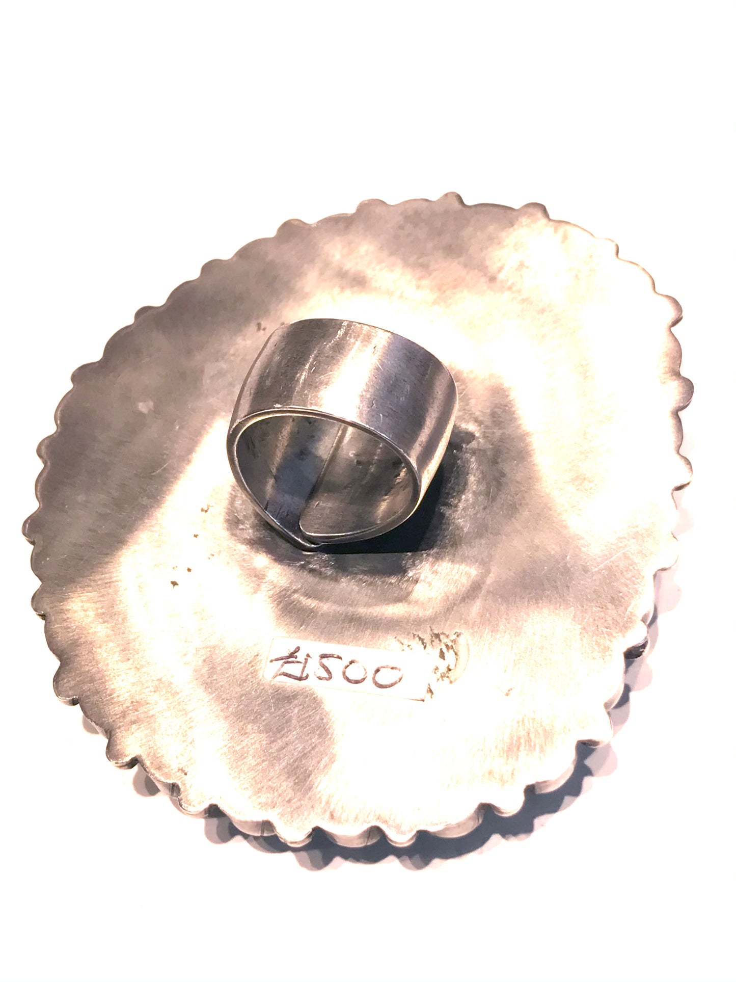 Large amazing turquoise Navajo ring