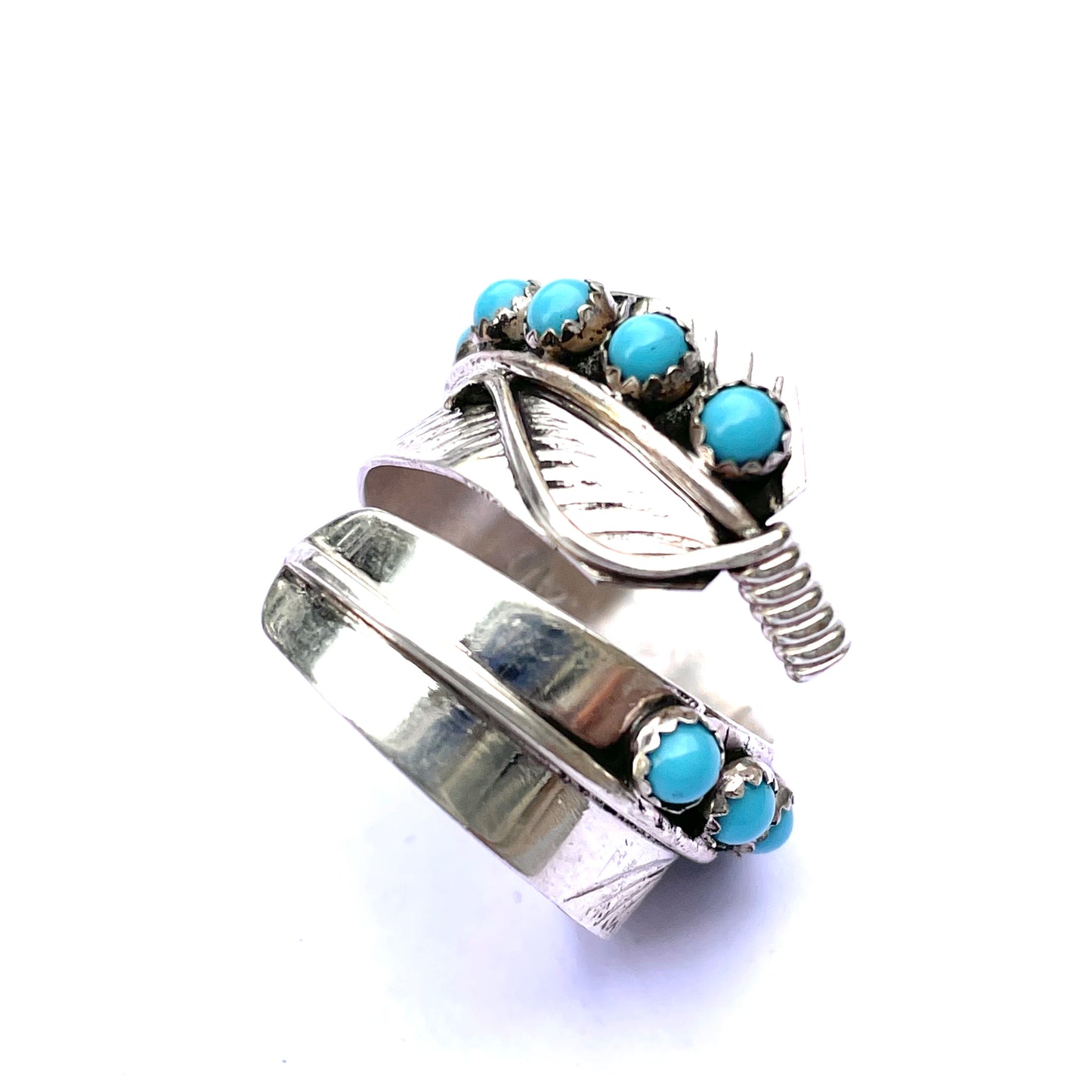 Navajo Feather ring sterling silver