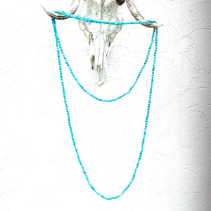 Turquoise sleeping beauty super long nugget necklace