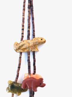 Three strand large long special edition power animal power animal necklace