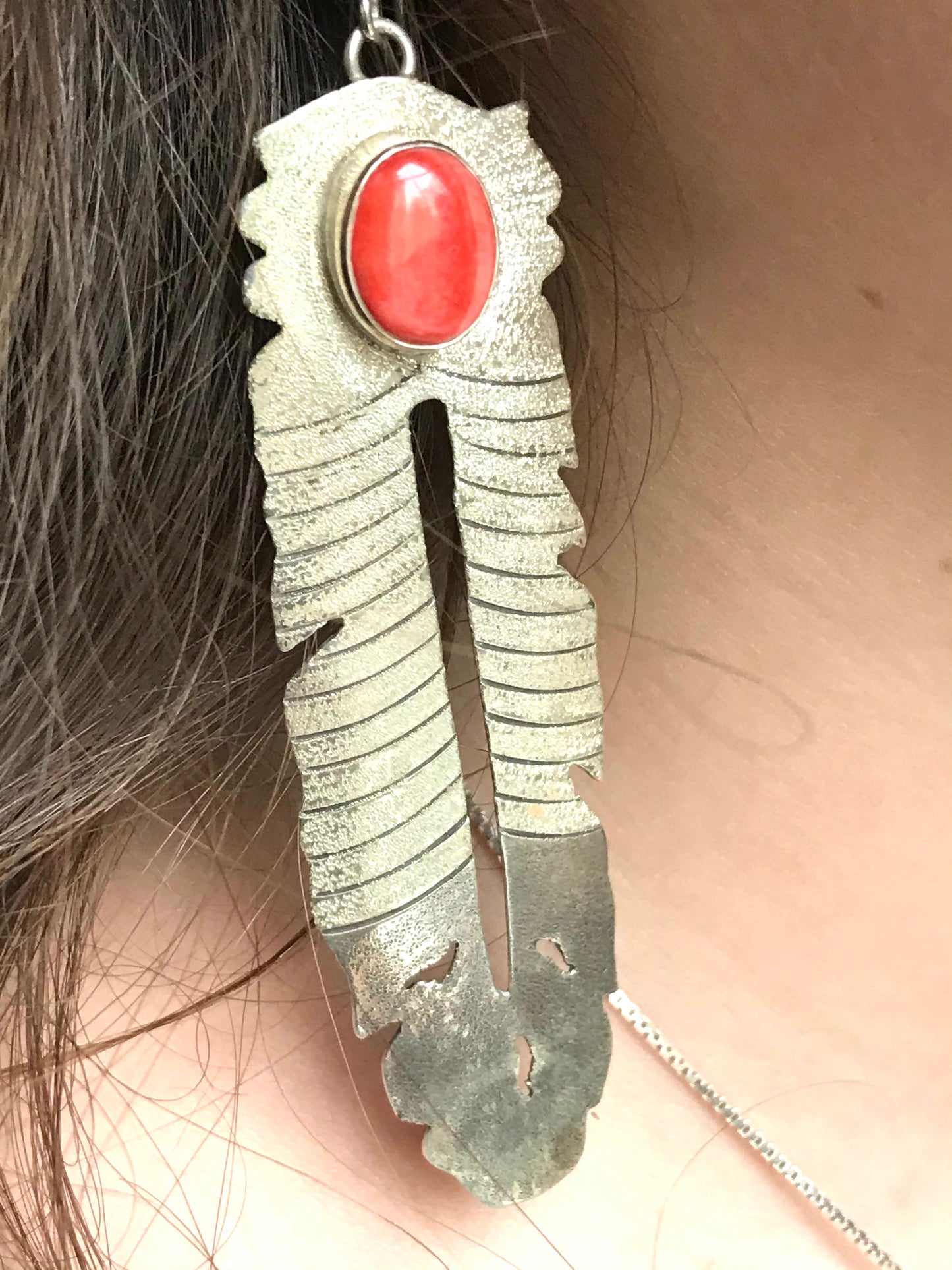 Sterling silver spiny earrings