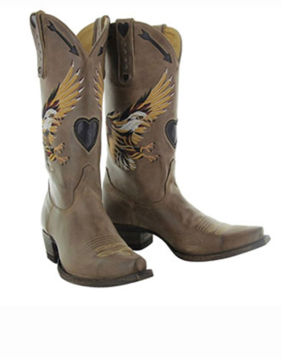 New tan embroidery boots