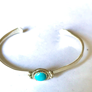 Sterling silver turquoise Navajo bracelet