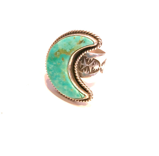 Navajo crescent  Moon Ring