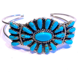 Silver and turquoise Navajo bracelet