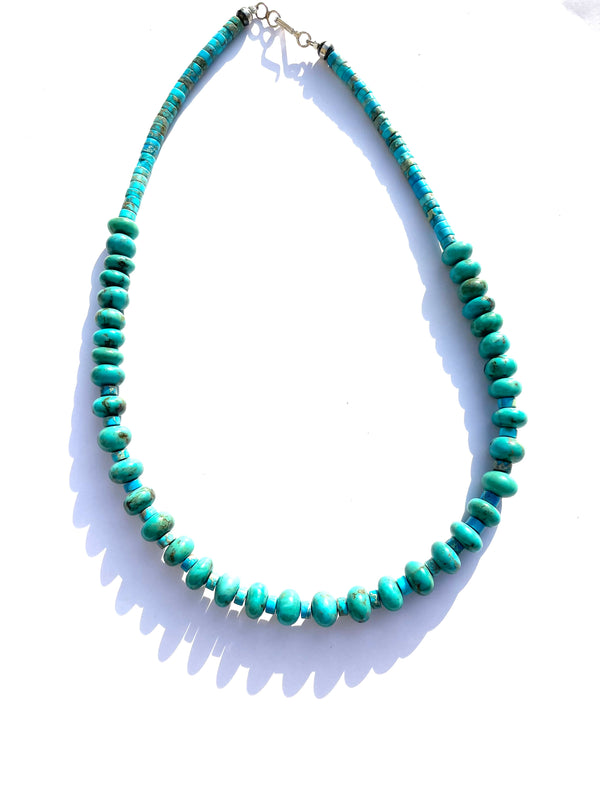Turquoise necklace round stones