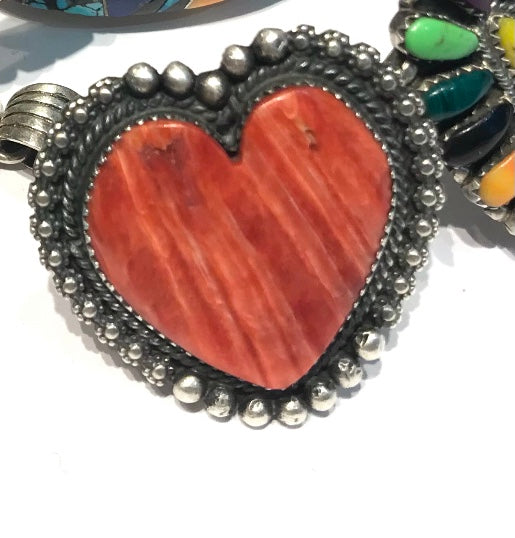 Spiny Orange Heart ring