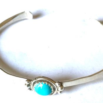 Sterling silver turquoise Navajo bracelet