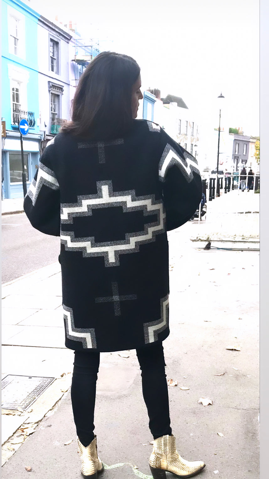 Jessie Western concho oversize coat