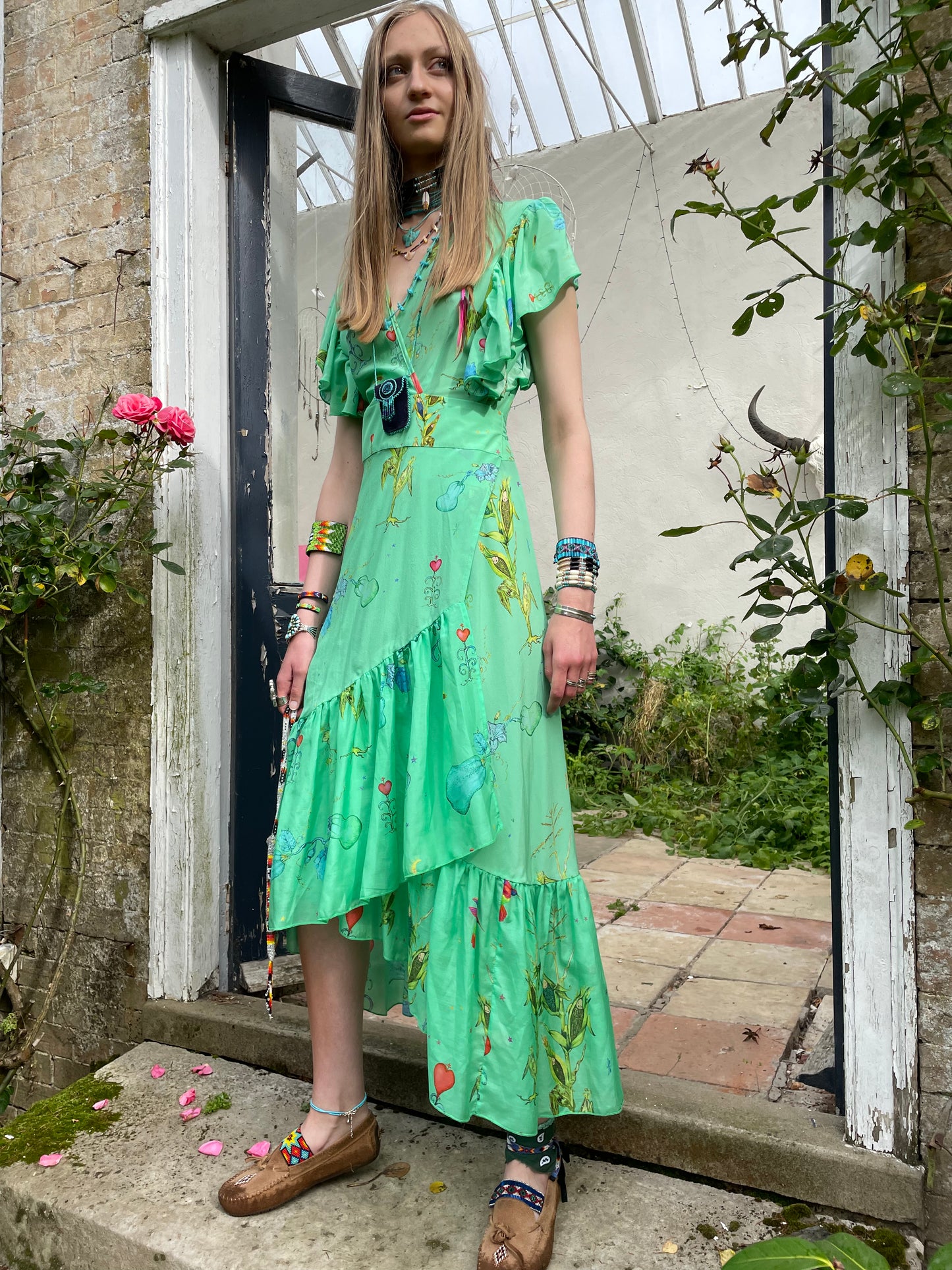 Jessie Western green dress