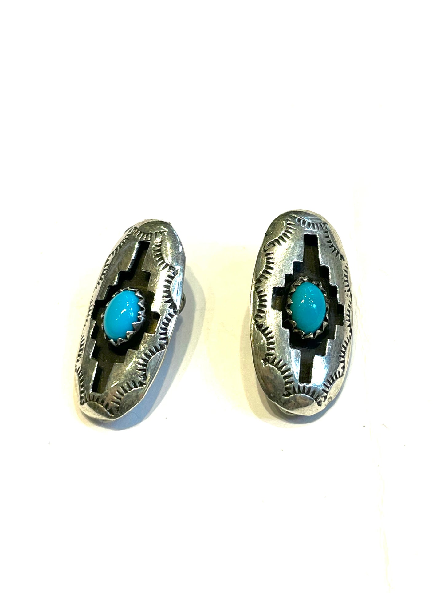 Navajo Clip on earrings sterling silver