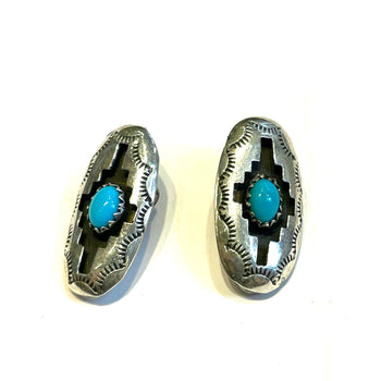 Navajo Clip on earrings sterling silver