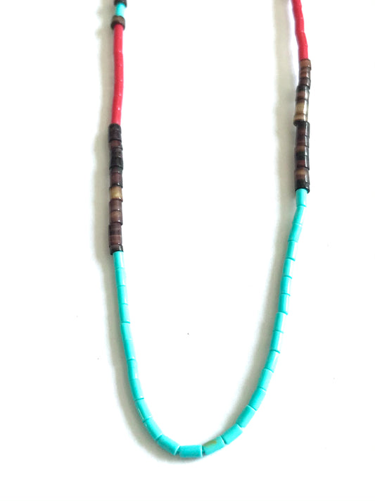 16 inch multi micro stone strand necklace