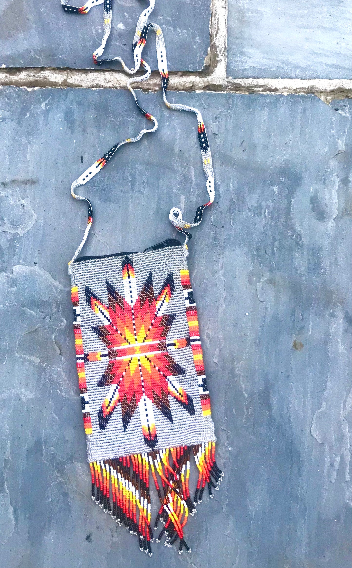 Silver beaded bag