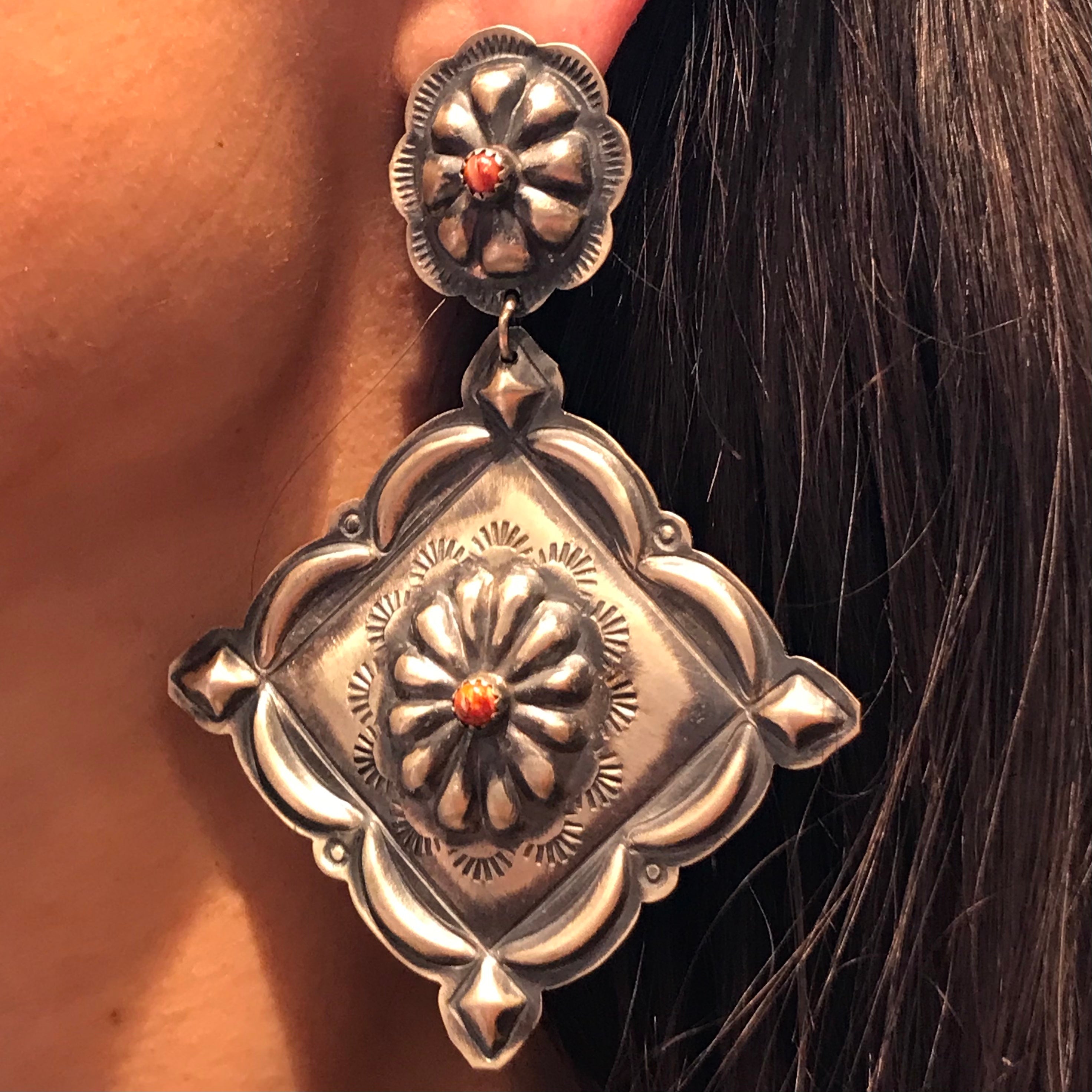 Amazing spiny super large earrings
