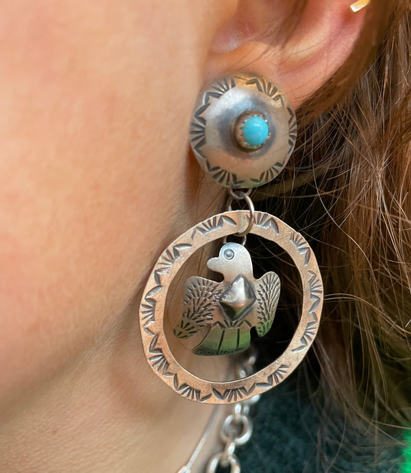 Eagle earrings sterling silver