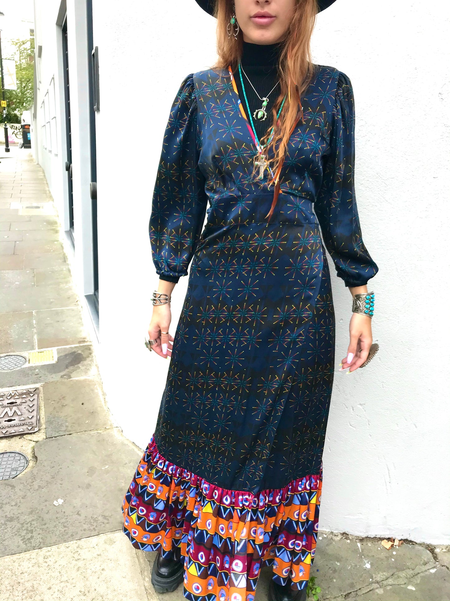 Silk satin Jessie Western dress