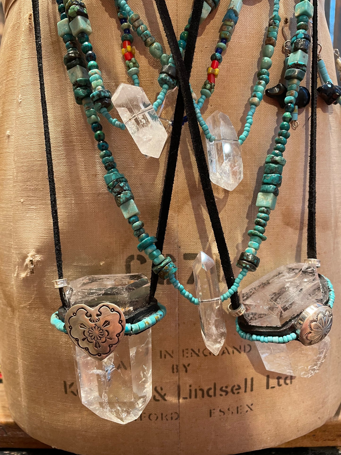 New crow medicine quartz Crystal necklace