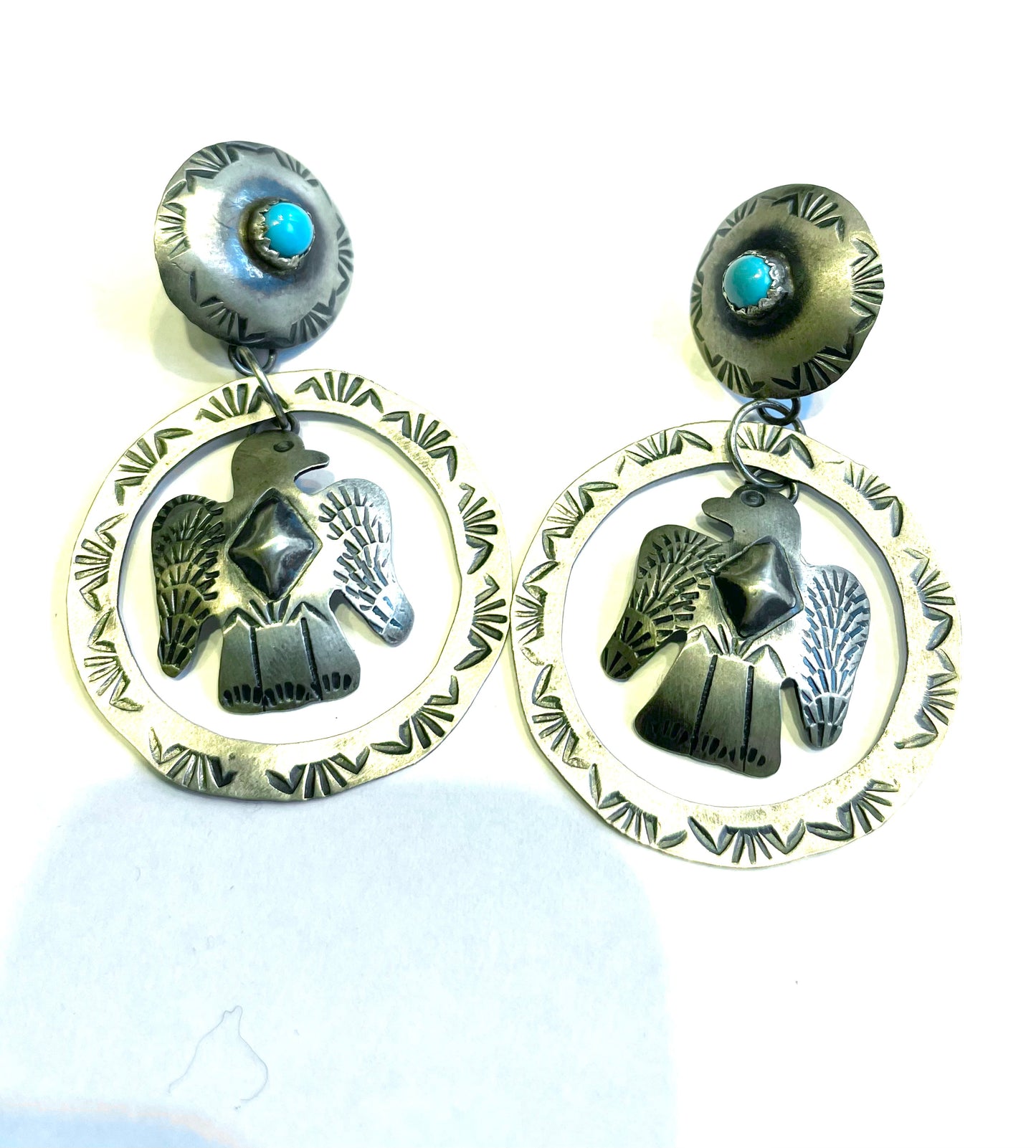 Eagle earrings sterling silver