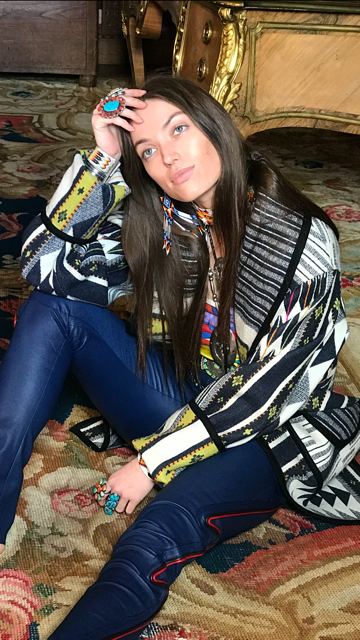 JESSIE WESTERN CONCHO POCKET COAT OVERSIZE