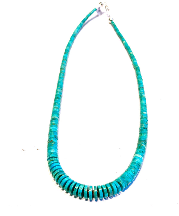 New Turquoise hand carved turquoise necklace
