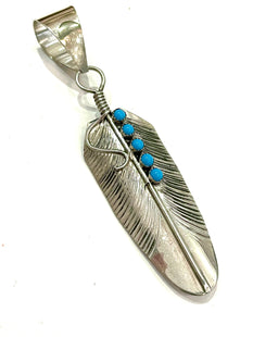 Large feather pendent 2 inch