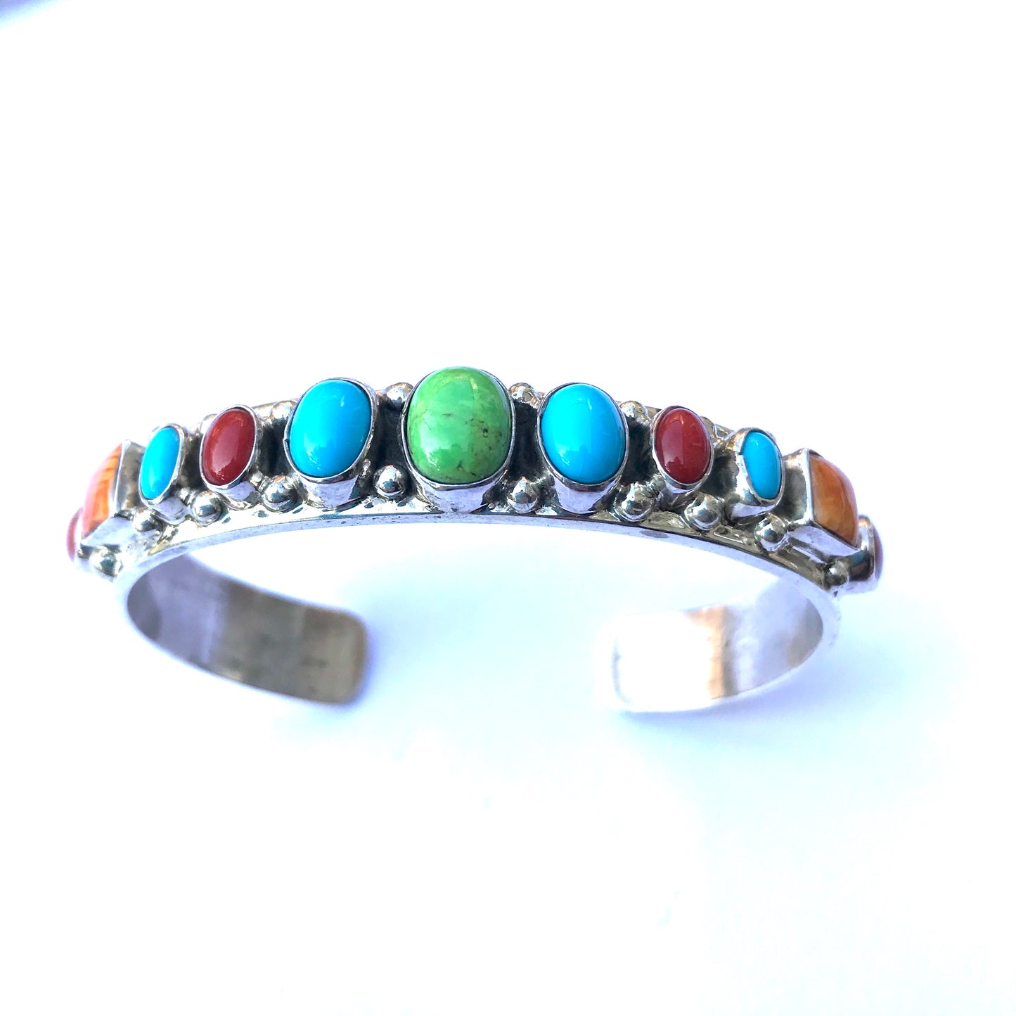 Sterling silver multi stone bracelet
